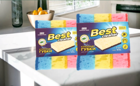 «BEST CLEANER» Губка сыр